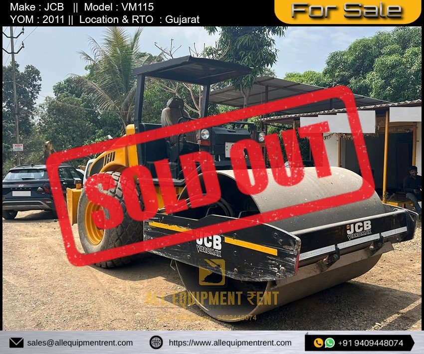 Used JCB Soil Compactor VM115 Available for Sale Gujarat Registered